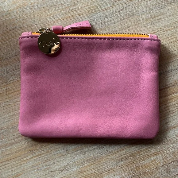 Petal Clare V Coin Clutch w orange zipper - Picture 1 of 4
